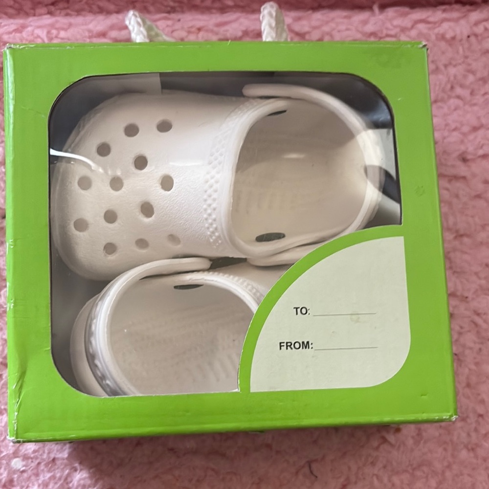 Baby White Crocs size 2/3